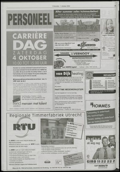 Wijks Nieuws / Bunniks Nieuws, 1 oktober 2003 (nr. 40, jrg. 39)