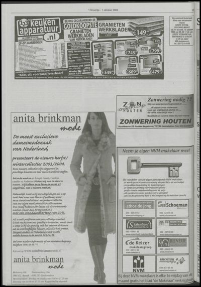 Wijks Nieuws / Bunniks Nieuws, 1 oktober 2003 (nr. 40, jrg. 39)