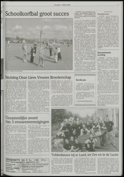 Wijks Nieuws / Bunniks Nieuws, 1 oktober 2003 (nr. 40, jrg. 39)