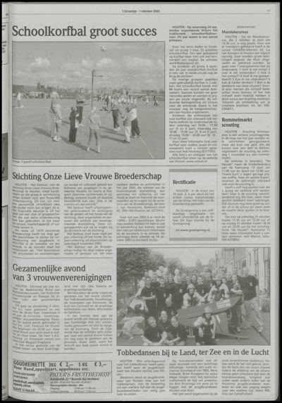 Wijks Nieuws / Bunniks Nieuws, 1 oktober 2003 (nr. 40, jrg. 39)