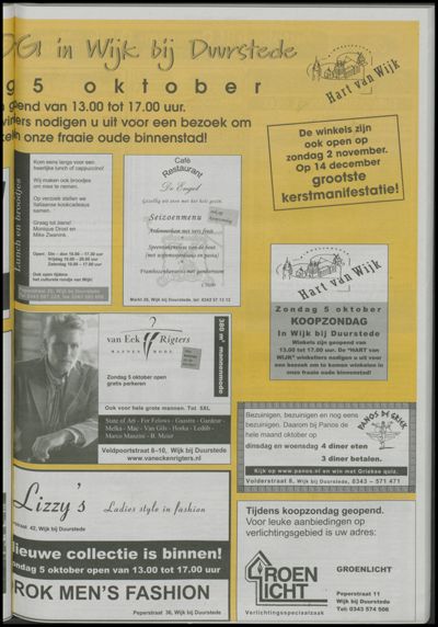 Wijks Nieuws / Bunniks Nieuws, 1 oktober 2003 (nr. 40, jrg. 39)