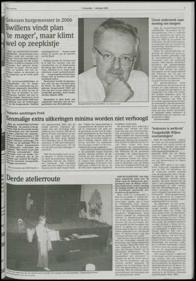 Wijks Nieuws / Bunniks Nieuws, 1 oktober 2003 (nr. 40, jrg. 39)