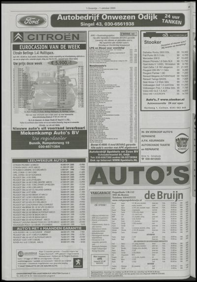 Wijks Nieuws / Bunniks Nieuws, 1 oktober 2003 (nr. 40, jrg. 39)