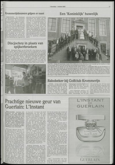 Wijks Nieuws / Bunniks Nieuws, 1 oktober 2003 (nr. 40, jrg. 39)