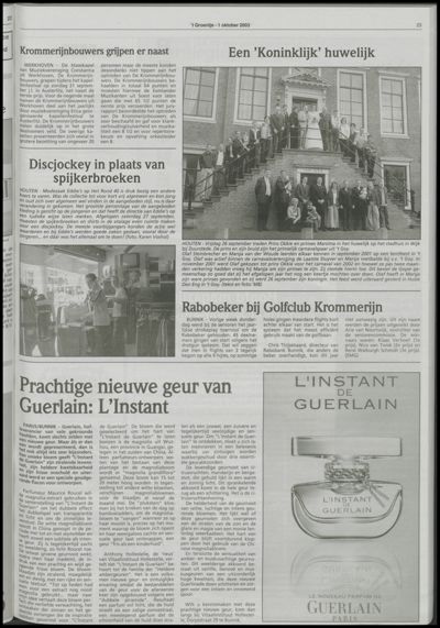 Wijks Nieuws / Bunniks Nieuws, 1 oktober 2003 (nr. 40, jrg. 39)