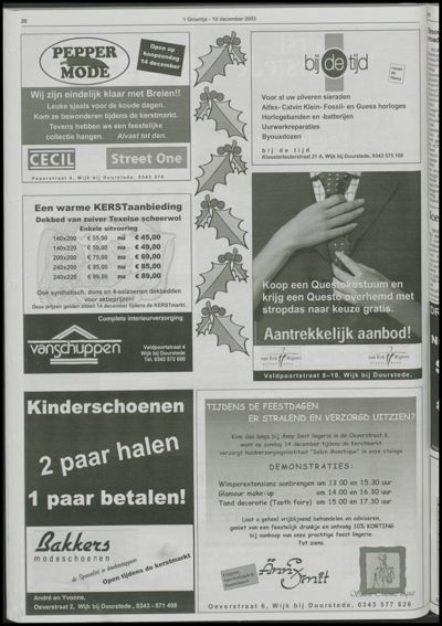 Wijks Nieuws / Bunniks Nieuws, 10 december 2003 (nr. 50, jrg. 39)