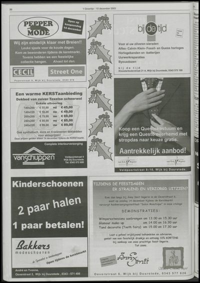 Wijks Nieuws / Bunniks Nieuws, 10 december 2003 (nr. 50, jrg. 39)