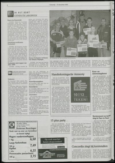 Wijks Nieuws / Bunniks Nieuws, 10 december 2003 (nr. 50, jrg. 39)