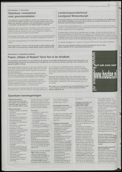 Wijks Nieuws / Bunniks Nieuws, 10 december 2003 (nr. 50, jrg. 39)