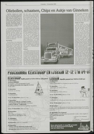 Wijks Nieuws / Bunniks Nieuws, 10 december 2003 (nr. 50, jrg. 39)