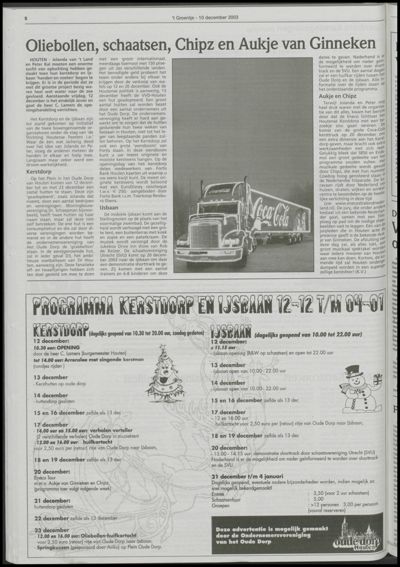 Wijks Nieuws / Bunniks Nieuws, 10 december 2003 (nr. 50, jrg. 39)