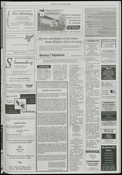 Wijks Nieuws / Bunniks Nieuws, 10 december 2003 (nr. 50, jrg. 39)