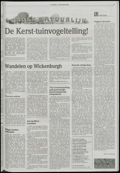 Wijks Nieuws / Bunniks Nieuws, 10 december 2003 (nr. 50, jrg. 39)