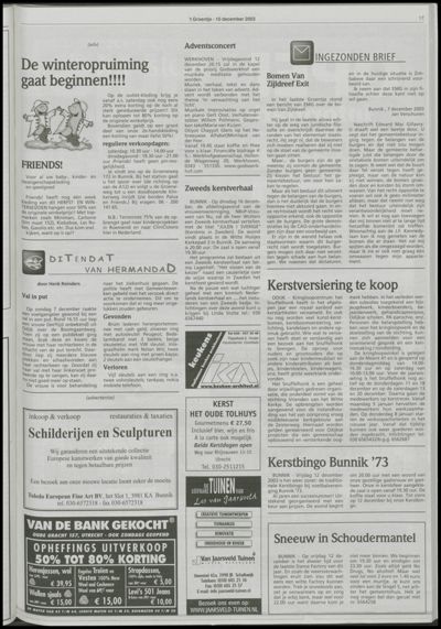 Wijks Nieuws / Bunniks Nieuws, 10 december 2003 (nr. 50, jrg. 39)