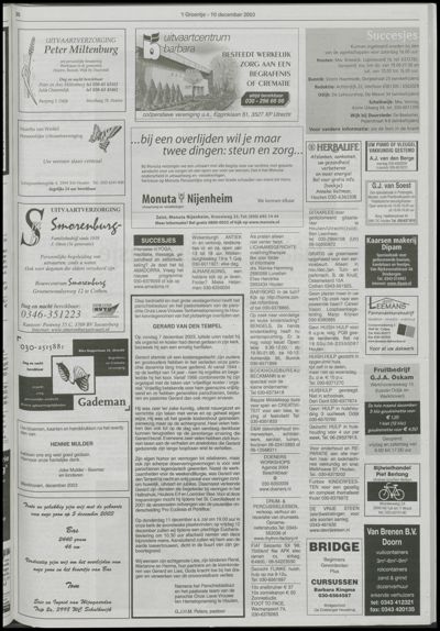 Wijks Nieuws / Bunniks Nieuws, 10 december 2003 (nr. 50, jrg. 39)