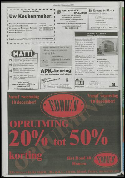 Wijks Nieuws / Bunniks Nieuws, 10 december 2003 (nr. 50, jrg. 39)
