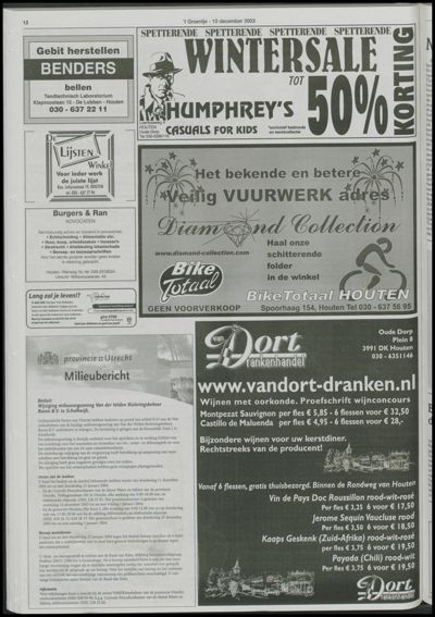 Wijks Nieuws / Bunniks Nieuws, 10 december 2003 (nr. 50, jrg. 39)