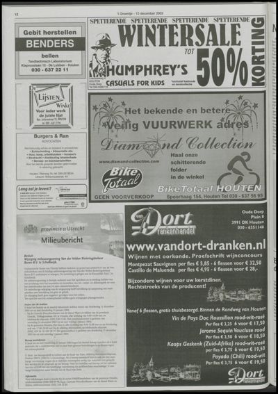 Wijks Nieuws / Bunniks Nieuws, 10 december 2003 (nr. 50, jrg. 39)