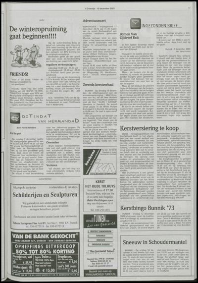 Wijks Nieuws / Bunniks Nieuws, 10 december 2003 (nr. 50, jrg. 39)