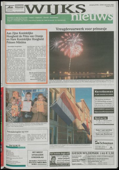 Wijks Nieuws / Bunniks Nieuws, 10 december 2003 (nr. 50, jrg. 39)