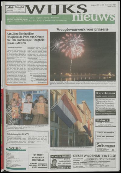 Wijks Nieuws / Bunniks Nieuws, 10 december 2003 (nr. 50, jrg. 39)