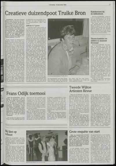 Wijks Nieuws / Bunniks Nieuws, 10 december 2003 (nr. 50, jrg. 39)