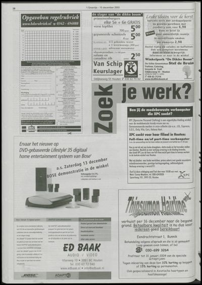 Wijks Nieuws / Bunniks Nieuws, 10 december 2003 (nr. 50, jrg. 39)