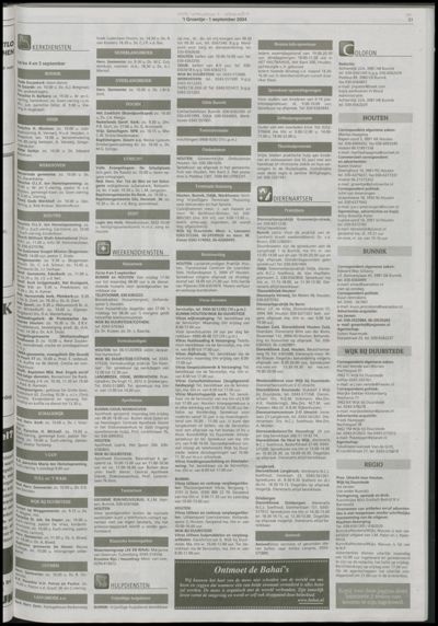 Wijks Nieuws / Bunniks Nieuws, 1 september 2004 (nr. 35, jrg. 40)