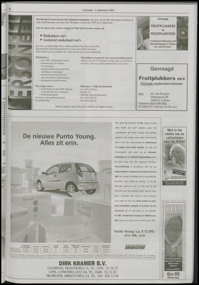 Wijks Nieuws / Bunniks Nieuws, 1 september 2004 (nr. 35, jrg. 40)