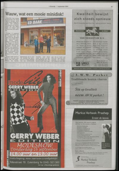Wijks Nieuws / Bunniks Nieuws, 1 september 2004 (nr. 35, jrg. 40)
