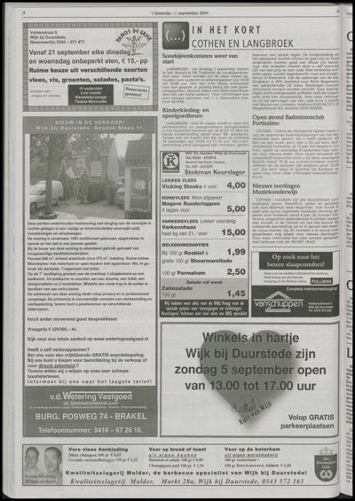 Wijks Nieuws / Bunniks Nieuws, 1 september 2004 (nr. 35, jrg. 40)
