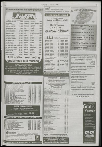 Wijks Nieuws / Bunniks Nieuws, 1 september 2004 (nr. 35, jrg. 40)