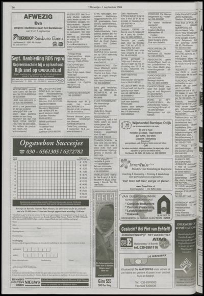 Wijks Nieuws / Bunniks Nieuws, 1 september 2004 (nr. 35, jrg. 40)