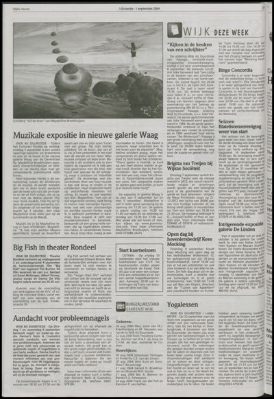 Wijks Nieuws / Bunniks Nieuws, 1 september 2004 (nr. 35, jrg. 40)