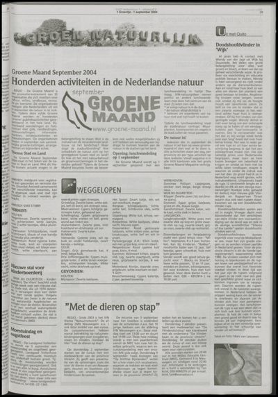 Wijks Nieuws / Bunniks Nieuws, 1 september 2004 (nr. 35, jrg. 40)