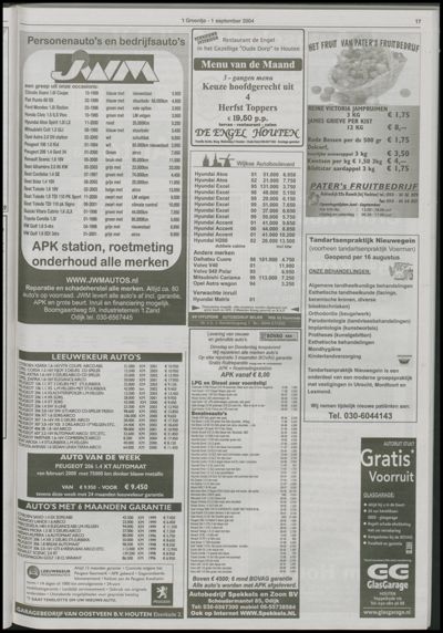 Wijks Nieuws / Bunniks Nieuws, 1 september 2004 (nr. 35, jrg. 40)