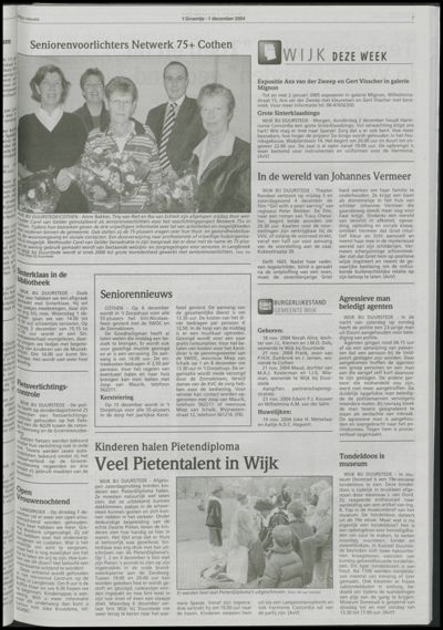 Wijks Nieuws / Bunniks Nieuws, 1 december 2004 (nr. 48, jrg. 40)