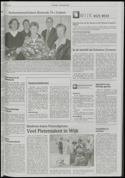 Wijks Nieuws / Bunniks Nieuws, 1 december 2004 (nr. 48, jrg. 40)
