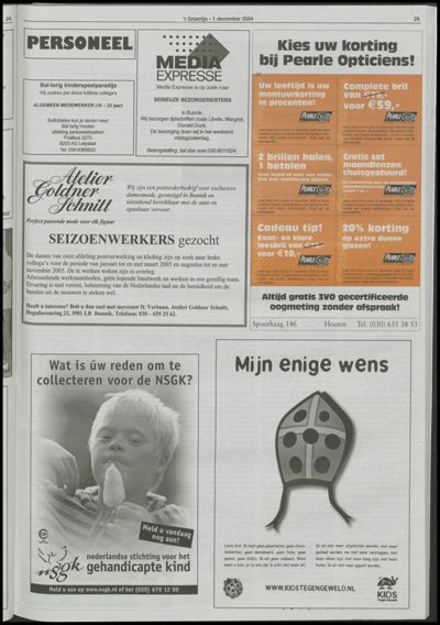 Wijks Nieuws / Bunniks Nieuws, 1 december 2004 (nr. 48, jrg. 40)
