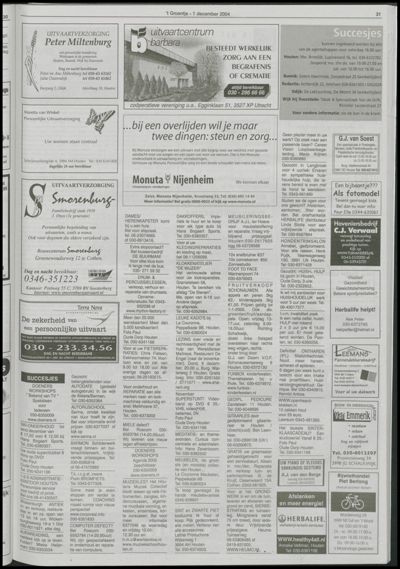 Wijks Nieuws / Bunniks Nieuws, 1 december 2004 (nr. 48, jrg. 40)