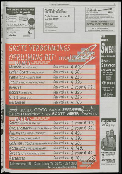 Wijks Nieuws / Bunniks Nieuws, 1 december 2004 (nr. 48, jrg. 40)