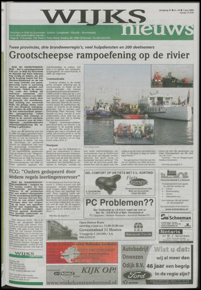 Wijks Nieuws / Bunniks Nieuws, 1 juni 2005 (nr. 22, jrg. 41)