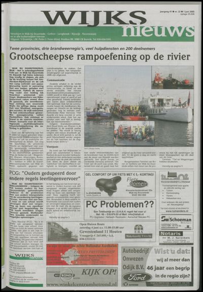 Wijks Nieuws / Bunniks Nieuws, 1 juni 2005 (nr. 22, jrg. 41)