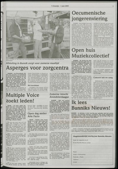 Wijks Nieuws / Bunniks Nieuws, 1 juni 2005 (nr. 22, jrg. 41)