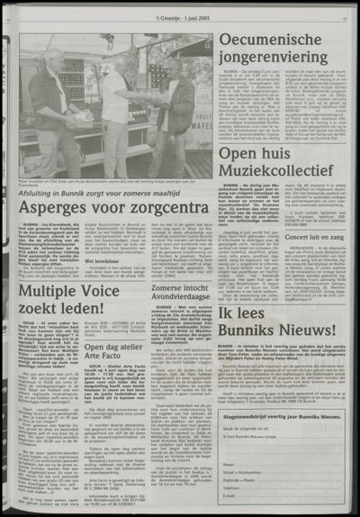 Wijks Nieuws / Bunniks Nieuws, 1 juni 2005 (nr. 22, jrg. 41)