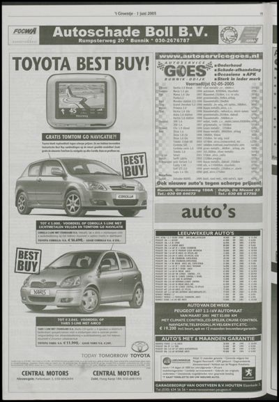 Wijks Nieuws / Bunniks Nieuws, 1 juni 2005 (nr. 22, jrg. 41)
