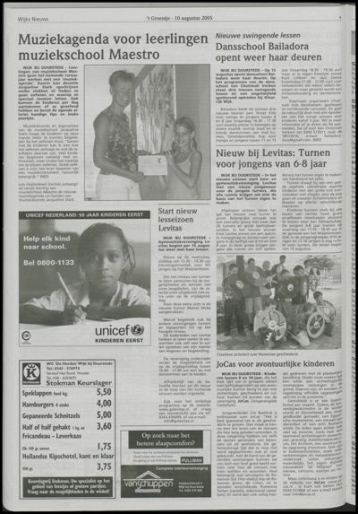 Wijks Nieuws / Bunniks Nieuws, 10 augustus 2005 (nr. 32, jrg. 41)