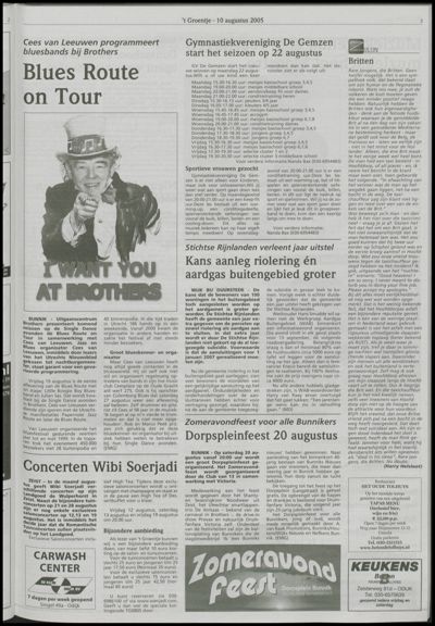 Wijks Nieuws / Bunniks Nieuws, 10 augustus 2005 (nr. 32, jrg. 41)