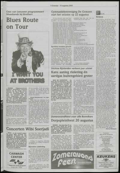 Wijks Nieuws / Bunniks Nieuws, 10 augustus 2005 (nr. 32, jrg. 41)