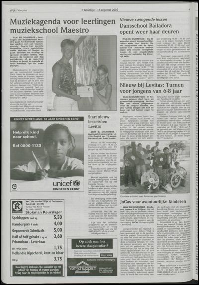 Wijks Nieuws / Bunniks Nieuws, 10 augustus 2005 (nr. 32, jrg. 41)